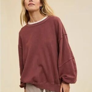 Aerie Warm Terracotta Crewneck Sweatshirt